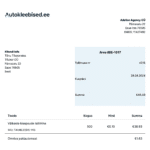 PDF-kujul arve ettevõttele, mis saadetakse e-posti teel pärast tellimuse täitmist ja on hiljem kättesaadav kliendikonto alt. Arve sisaldab käibemaksu.​